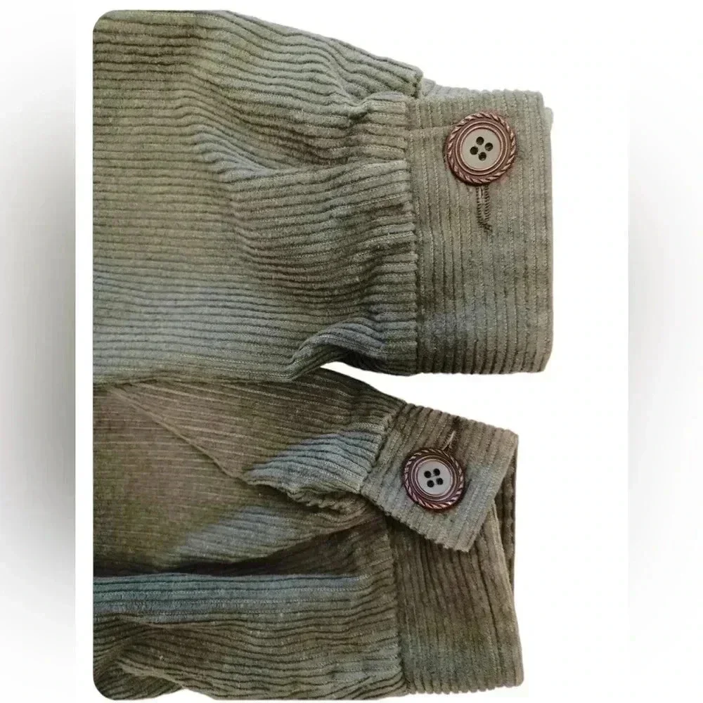 London Fog Vintage Green Corduroy Jacket Size 14-M - Picture 7 of 12